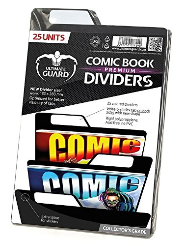 Ultimate Guard Premium Comic Book Dividers Black (25), Large