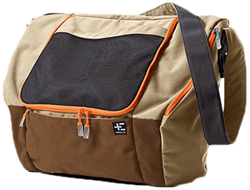 Terra Nation Ika Kopu Beach Unisex Messenger Bag 21lt with organising pockets, Brown/Sand, 21.5 Litres