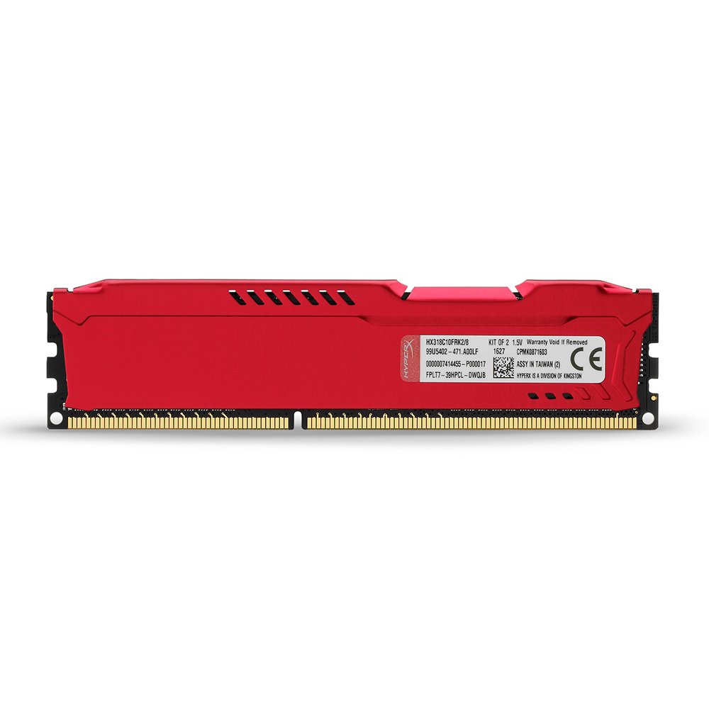 HyperX HX318C10FRK2/8 FURY Red, 8 GB, 1866 MHz DDR3 CL10 DIMM (Kit of 2), 8 GB (2 x 4 GB) - Image 4