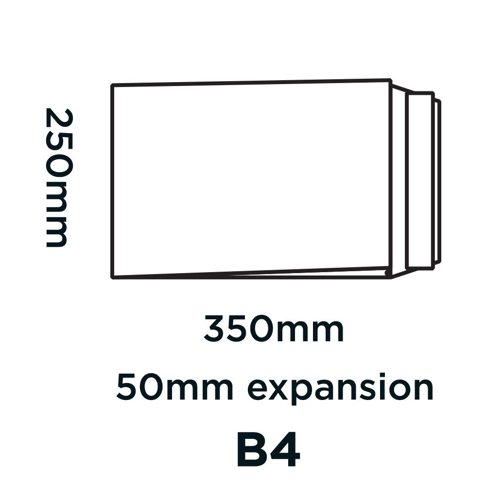 Vita Blake B4 Eco Cushion White 140gsm Plastic-Free Padded Expandable Envelopes (EPB4) Pack of 100, B4 350 x 250 x 50 mm - Image 2