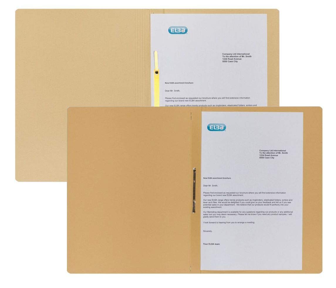 Elba 20451BL 250 g/sq. m Manila Cardboard for 200 DIN A4 Pages Set of 100 Blue Loose-Leaf Binder Blue - Image 3