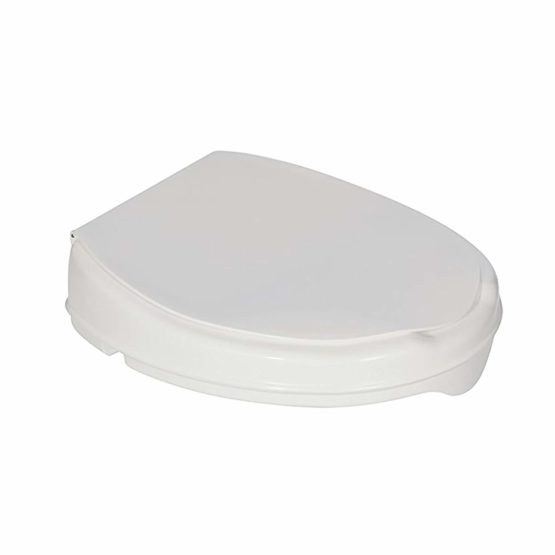 Homecraft Savanah Raised Toilet Seat with Lid, Elevated Lock Seat Support for Elderly, Handicapped and Disabled Users, White Colour - Image 2