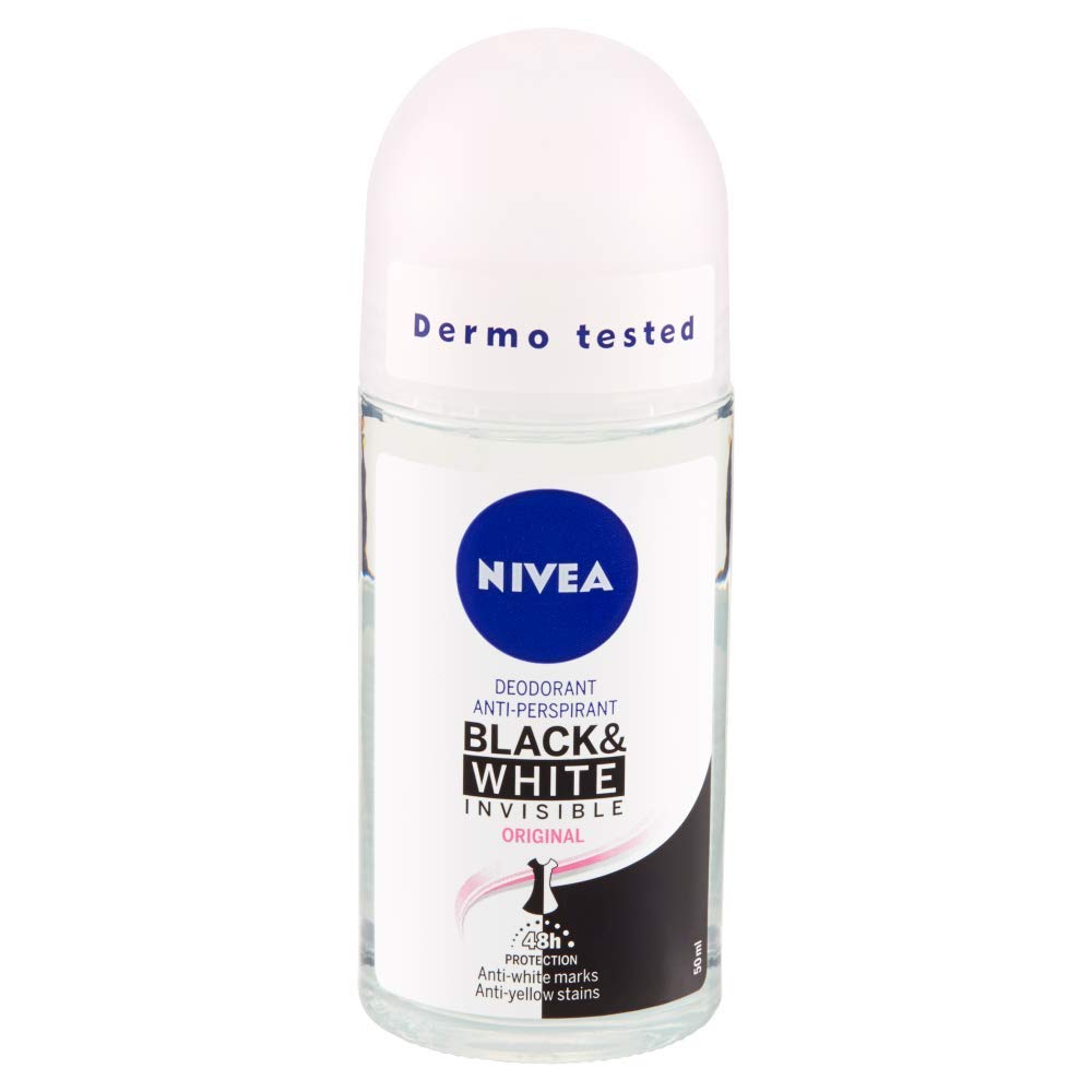 Nivea Black & White Original Roll-On Deodorant, 6 x 50 ml, 50 ml (Pack of 6) - Image 3