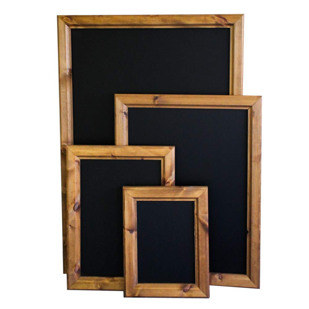 Chalkboards UK Premium Framed Blackboard, Wood, Black, 131 x 89.5cm, A0 (131 x 89.5 x 5cm)