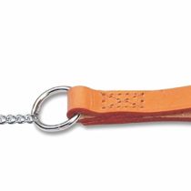 Ancol Leather Fine Chain Lead Tan 87cm