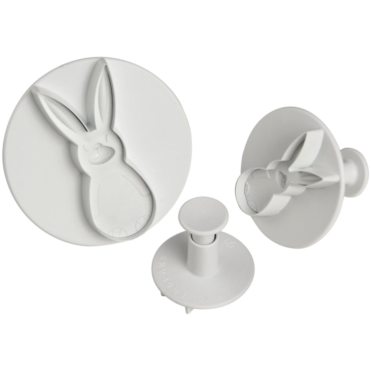 PME RA498 Rabbit Plunger Cutters, Small, Medium, Large Sizes, Set of 3 White