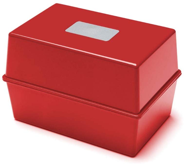 Deflecto Value Size 5 x 3 Index Card Box - Red, Pack of 1 - Rectangular - 5" x 3"