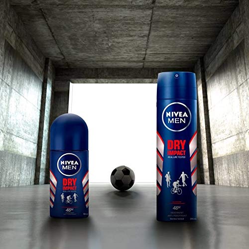 Nivea Men Nivea Men Roll-on Dry Impact Men - 50 ml - 6 pack, 50 ml (Pack of 6) - Image 3