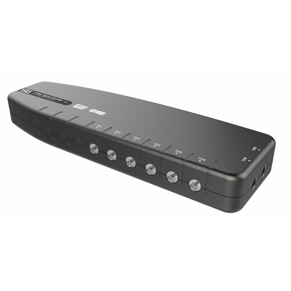 Signal Booster, SLx TV Amplifier 6 Output 27823BMR, Improve Picture Quality and Channel Reception