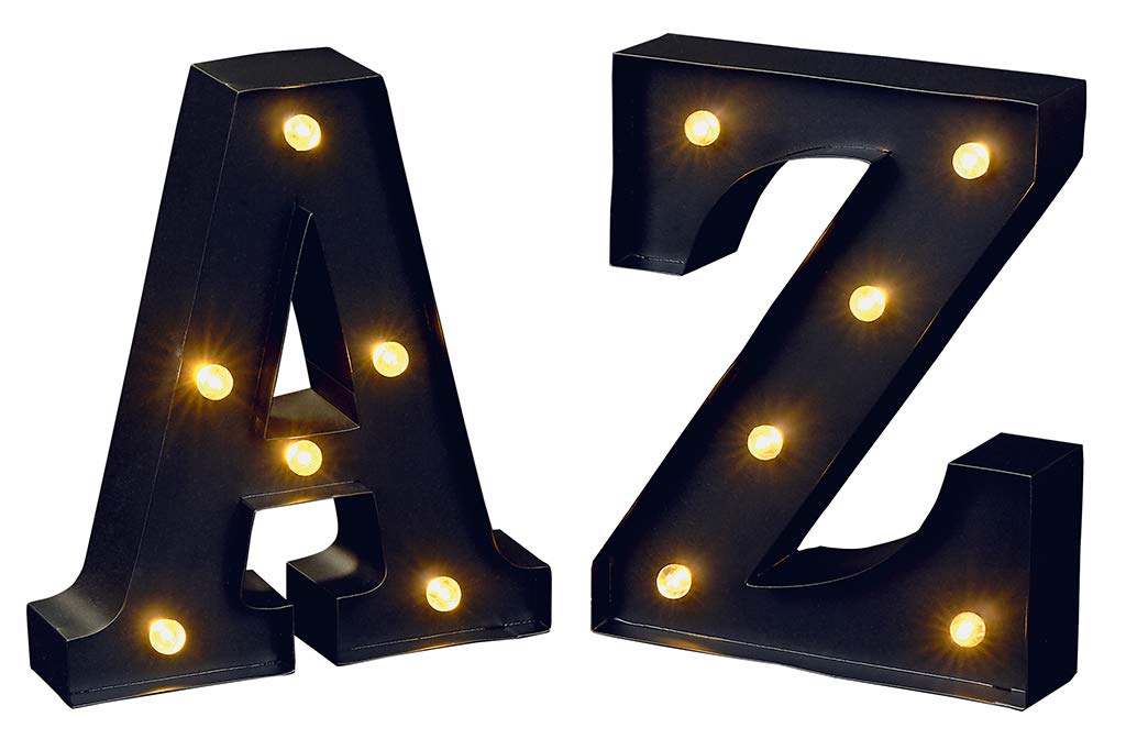 Moses. Verlag GmbH Illuminated LED Decorative A and Z Libri x Letter in Hanging Kit, Black