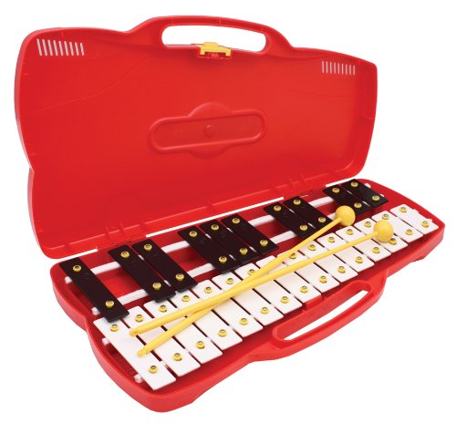 Percussion Workshop KB13 25 Note Chromatic Glockenspiel with Case & Beaters,Yellow