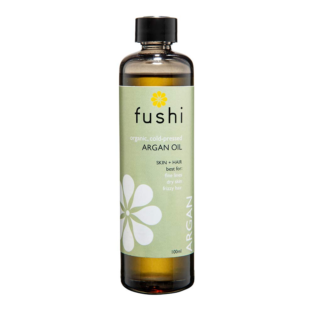 Fushi Organic Virgin Moroccan Argan Oil Pure Natural Cold Pressed High Vitamin E - 100ml, Clear, 100 ml (Pack of 1)