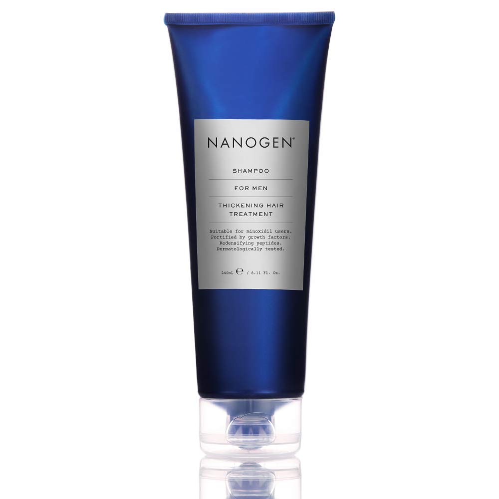 NANOGEN Thickening Hair Treatment Shampoo for Men 240ml, Blue, 240 ml (Pack of 1)