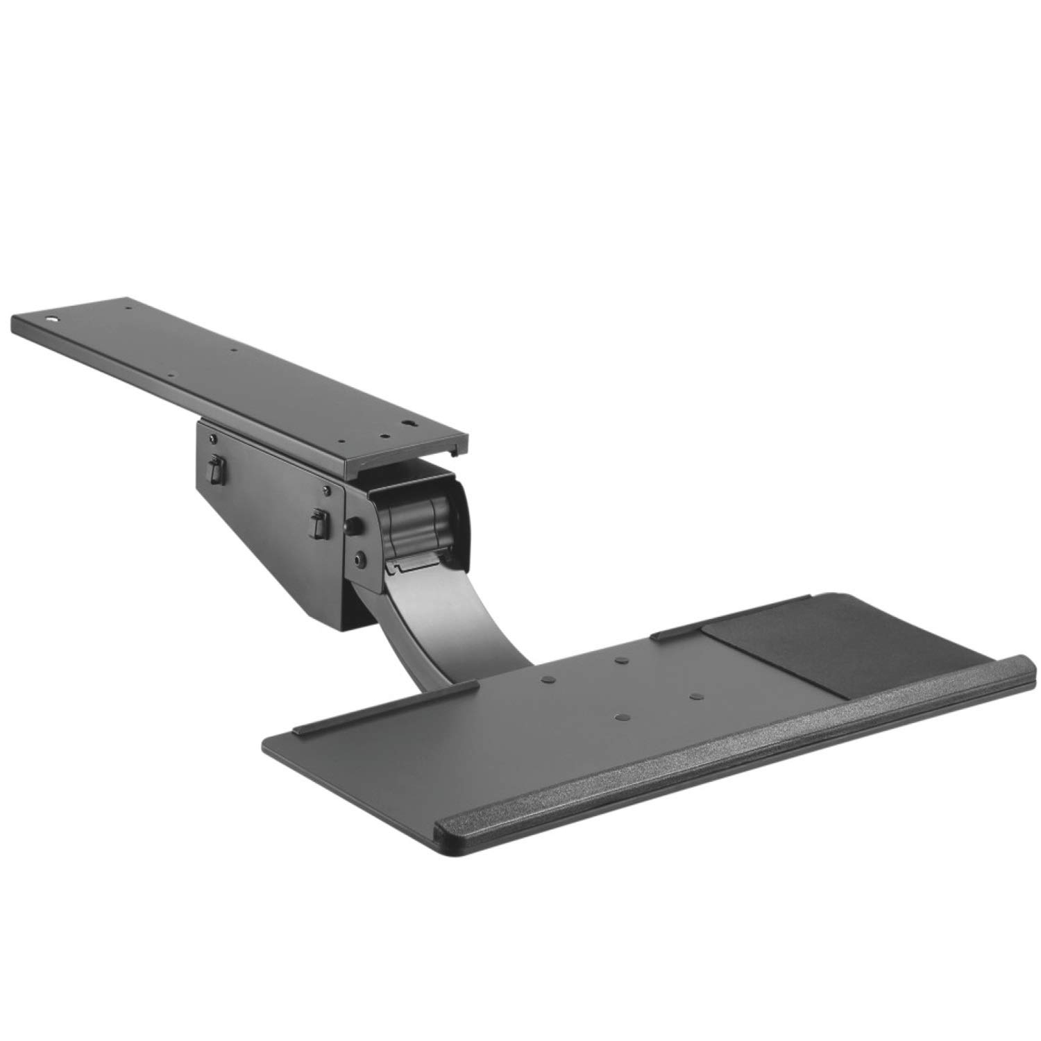 Maclean MC-795 Ergonomic Under-Desk Keyboard Tray with Large Adjustable Height Range Best Sit Stand Standing Desk Computer Stand Holder Drawer Shelf Pull Slides Out Sliding Angle swivels 360 - Image 3