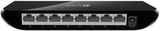TP-Link TL-SG1008D, 8 Port Gigabit Ethernet Network Switch, Ethernet Splitter, Hub, Desktop and Wall-Mounting, Plastic Case, Plug and Play, Energy-Saving, Black