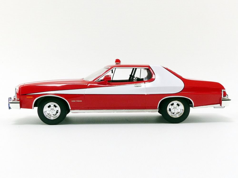 Greenlight Collectibles - 19017 Ford Gran Torino Starsky And Hutch 1976 - 1: 18 Scale - Red/White, Mulitcolor, Small - Image 4