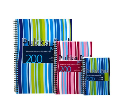 Pukka Pads A5 Ruled Feint Hard Back Project Book (250 Pages), Blue, 3