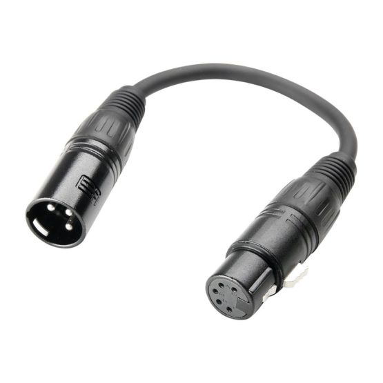 DMX Adapter XLR Female 5-Pin To XLR Male 3-Pin, 0.2 Metres
