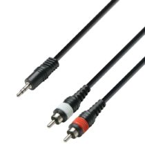 Adam Hall 3 Star Series 6m 3.5mm Jack Stereo to 2x RCA Male Audio Cable