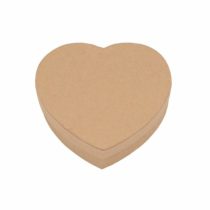 Glorex Heart Box, Cardboard, Natural, 9.2 x 9 x 2.6 cm