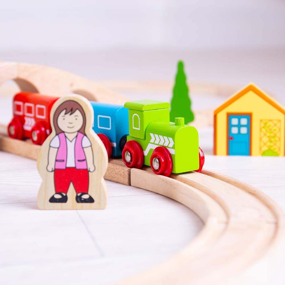 Bigjigs Figure of Eight Train Set for Kids Age 3+, Multicoloured - Image 4