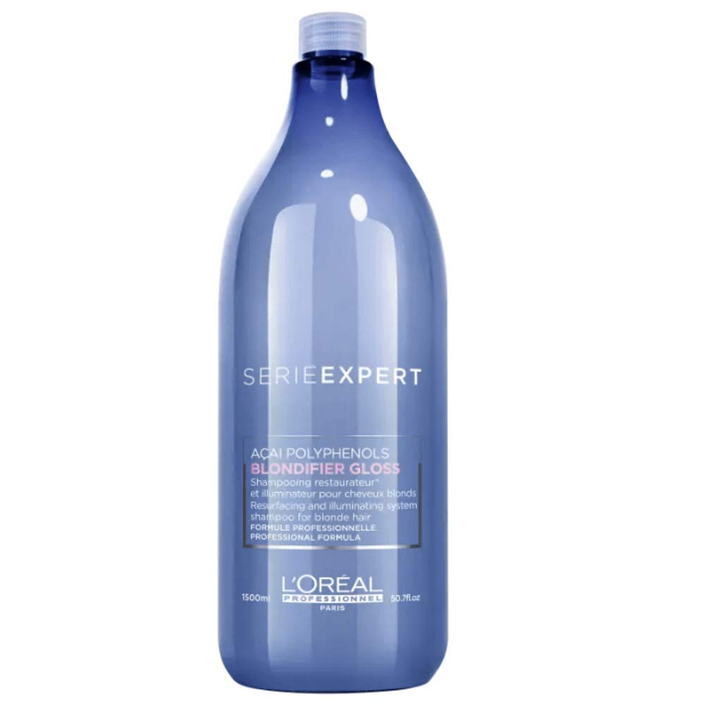 L'Oreal Blondifier Gloss Shampoo 1500ml, Blonde, 1.5 l (Pack of 1)