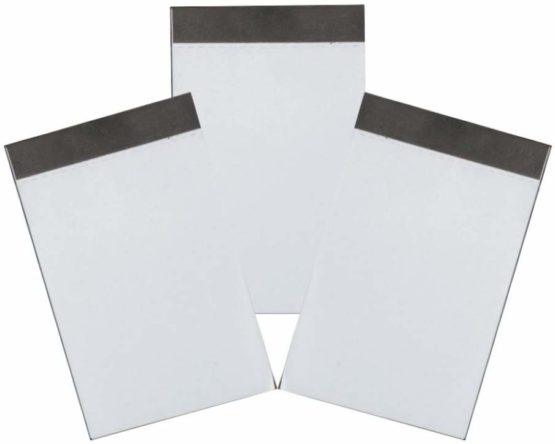 Alassio 1009-3 - 3 Spare Blocks in DIN A8 for Notepad case, Blocks of 50 Sheets Each, Block Size Approximately 9 cm x 5.5 cm, Blank.