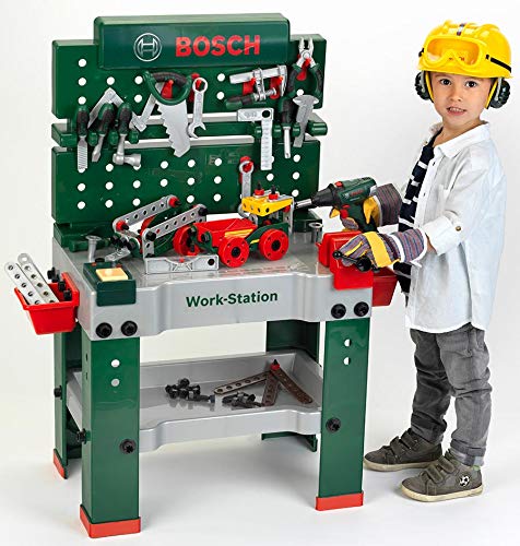 Theo Klein 8485 Bosch Workbench No. 1 I 150 Parts I Includes Cordless Screwdriver, Construction Set, Sander and Much More - Image 3