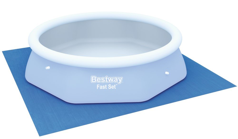 Bestway Ground Cloth Swimming Pool Floor Protector, 274 x 274 cm, Blue, 9 x 9 ft