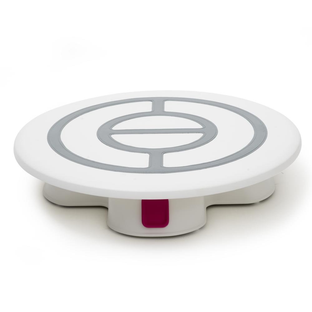 DECORA Revolving Turntable with Base and Arrest Button, Pink, 34 x 34 x 10 cm, 34 cm