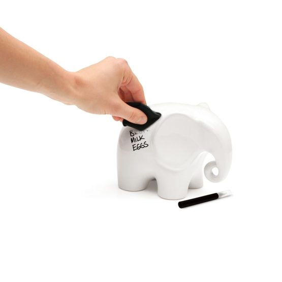 Dry Wipe Memo Ceramic Elephant – Eric the Dry Erase Message & Memo Elephant Whiteboard – Ceramic Memo Pad - Dry Wipe Pen & Cloth Included - Image 2