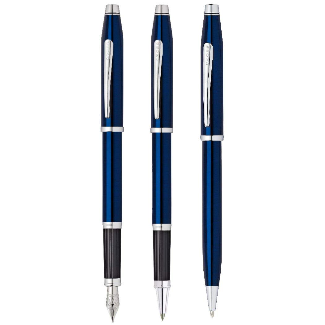 CROSS Century II Translucent Blue Lacquer - Rhodium-Plated Ballpoint Pen incl. Luxury Gift Box - Refillable Medium Ballpen - Image 3