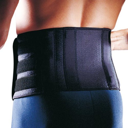 LP Extreme Back Support with Stays, Back Brace for Back Support Sports Injury Rehabilitation & Pain Relief, Black - One Size