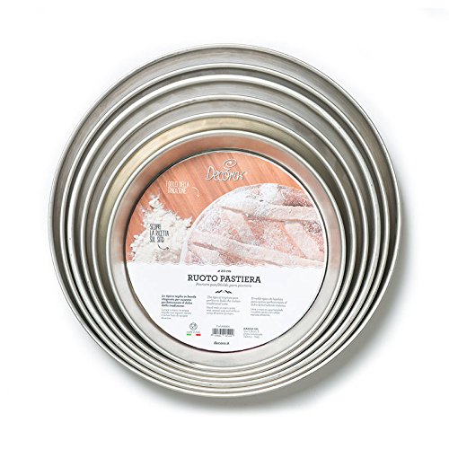 DECORA Pastiera Pan, Tinplate, Silver, 24 x 24 x 4 cm