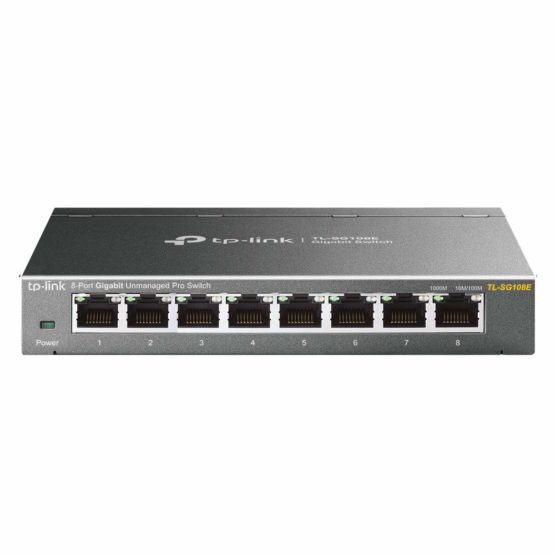 TP-Link Managed Network Switch 8-Port Gigabit, Support QoS VLAN IGMP Snooping, Network Monitoring through Web Interface, 3.68 W(TL-SG108E), Black - Image 2