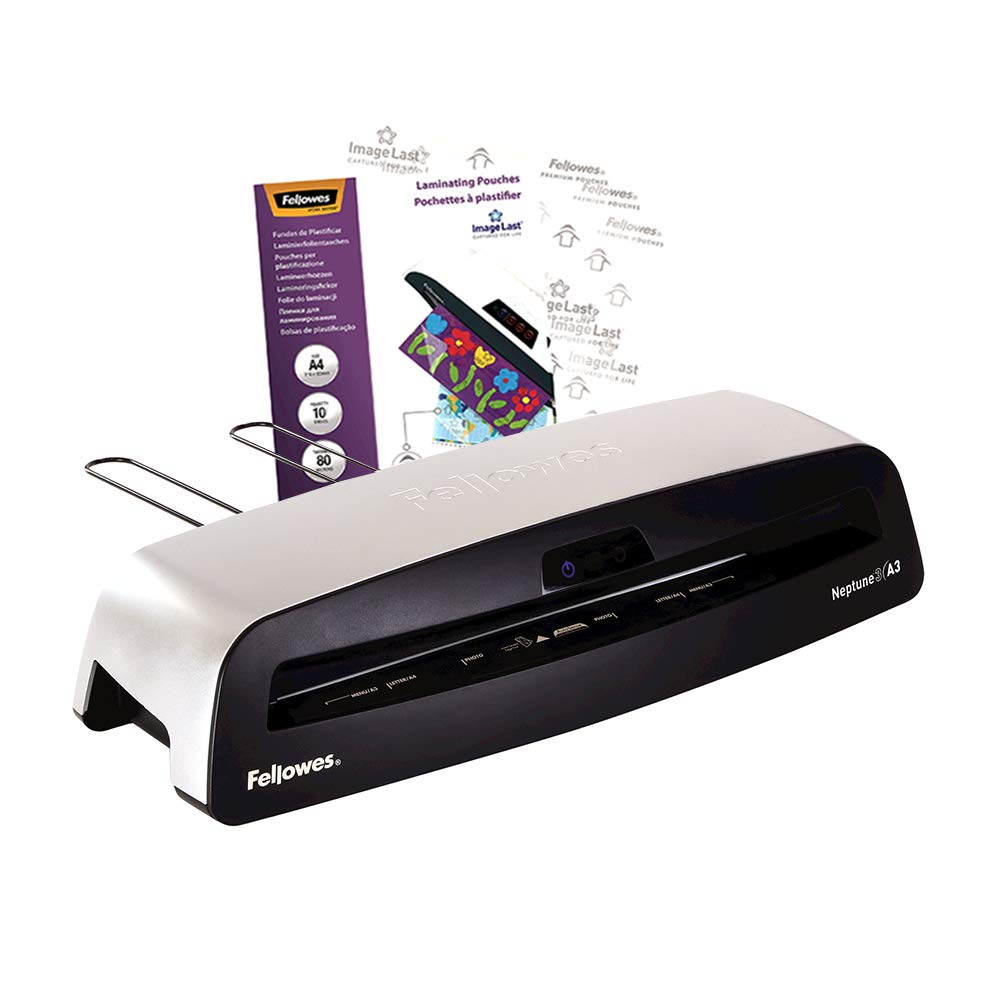 Fellowes Neptune A3 Laminator Machine for Office Use, Rapid 1 Minute Warm Up Time with Anti Jam Technology, 80-175 Micron