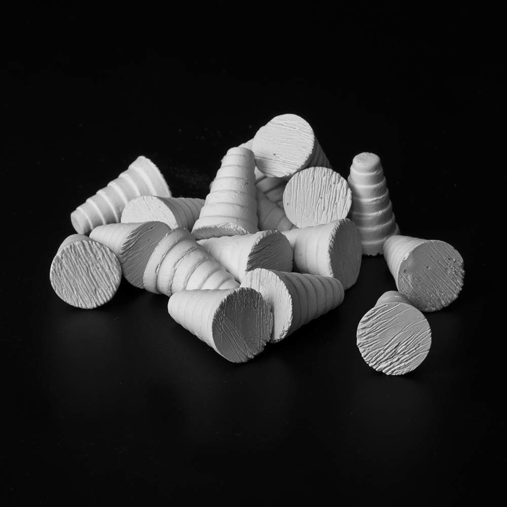 iQuatics Ceramic Marine Coral Frag Plugs 100% Pollution & Chemical Free, Cone, Pack of 25, White Ceramic - Image 2