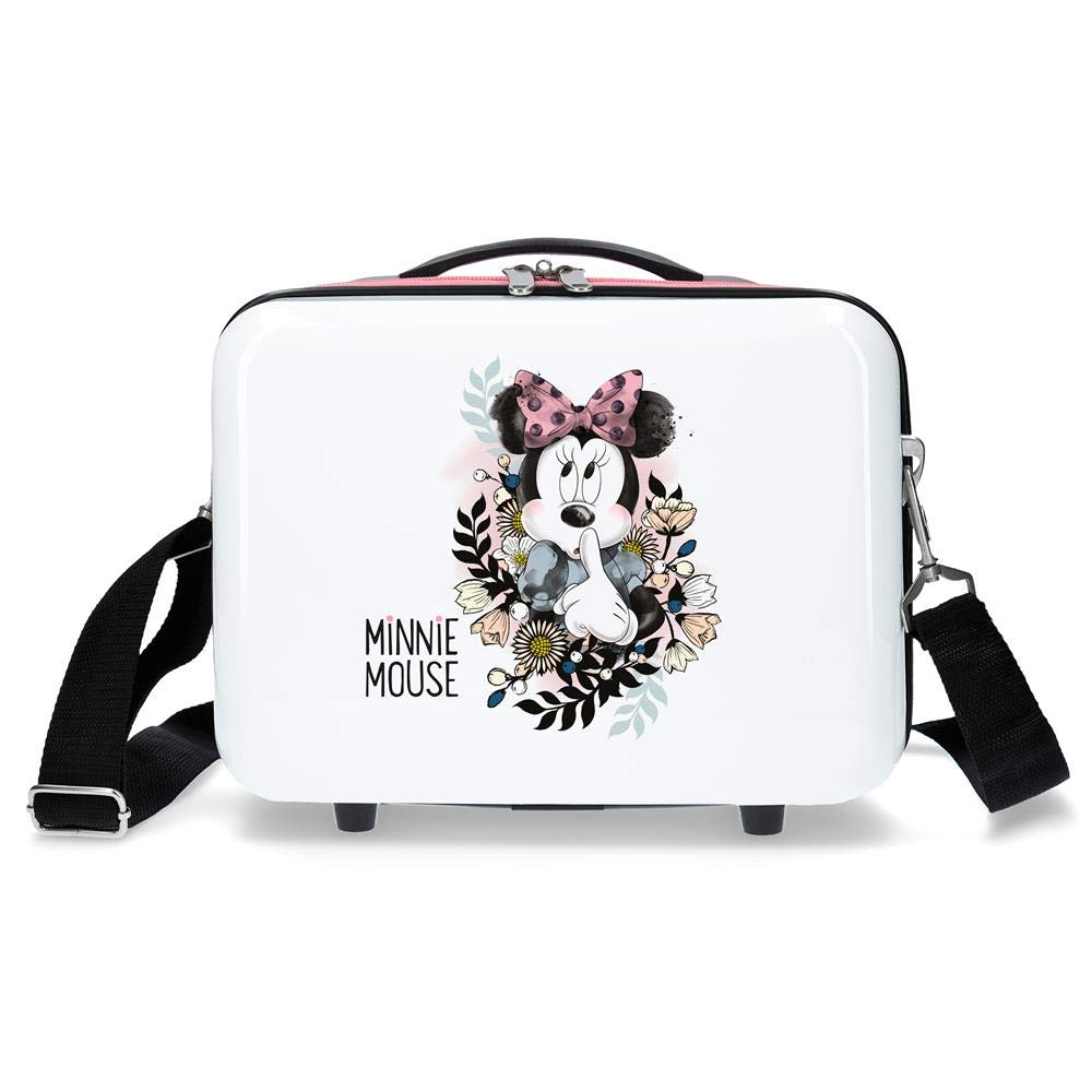 Minnie Style flowers Adaptable Beauty Case, White (Blanco), 29x21x15