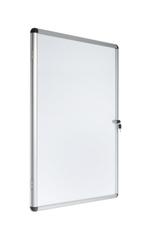 Bi-Office Enclore Display Board Magnetic Home Display Cabinet White 500x674 White - Image 3