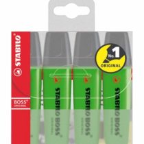 Highlighter - STABILO BOSS ORIGINAL Green Wallet of 4