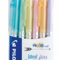 Pilot FriXion Light Soft Erasable Highlighters Set of 6 (Pastel Pink, Yellow, Purple, Blue, Orange, Green)