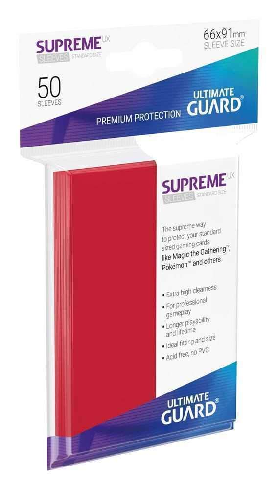 Ultimate Guard Supreme UX Sleeves Standard Size Red (50) - Image 2