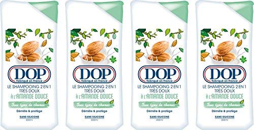 DOP Very Gentle 2-in-1 Shampoo with Sweet Almond 400.0 ml - Pack of 4, 400 ml (Pack of 4)