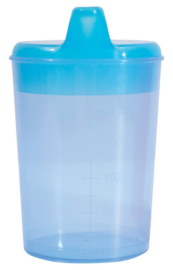 Aidapt Drinking Cup with Two Spouts, Ideal for Those who Struggle with Solid Foods, Elderly, Less able (Blue)