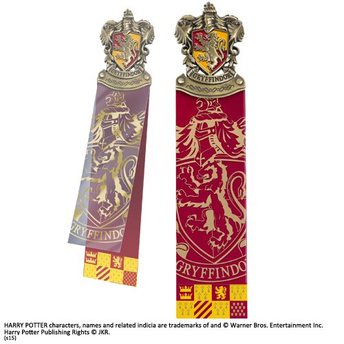 The Noble Collection Harry Potter Gryffindor Crest Bookmark, 10in (25cm) Hand-Enamelled Hogwarts Bookmark