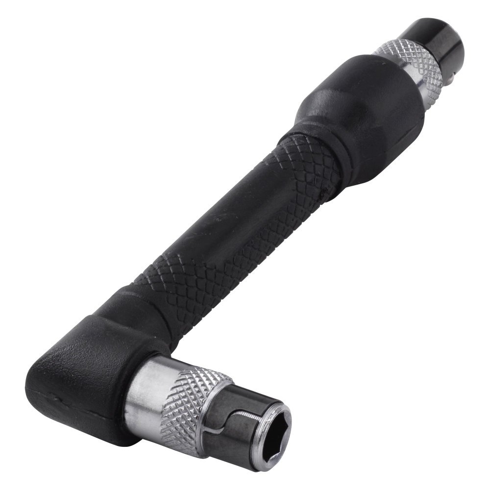 wolfcraft Angled Hand Screwdriver with 2 Bit Sockets I 1573000 I for Working in Hard-to-Reach Places and in Tight Spaces