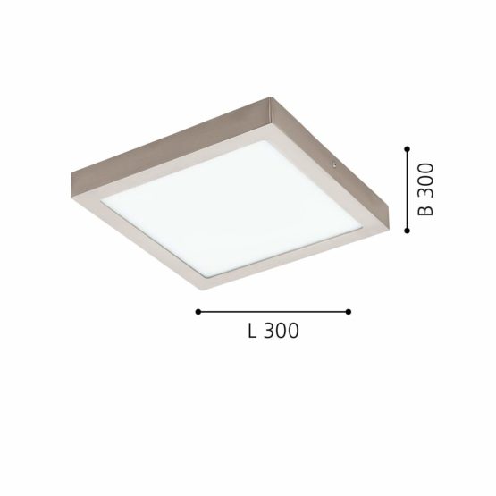 Eglo Ceiling Light, Cast Metal, 21 W, Satin Nickel - Image 2