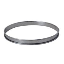 DE BUYER 3093.24 Tart Ring with Perforated Edge Stainless Steel Rolled Diameter 24 cm Height 2 cm