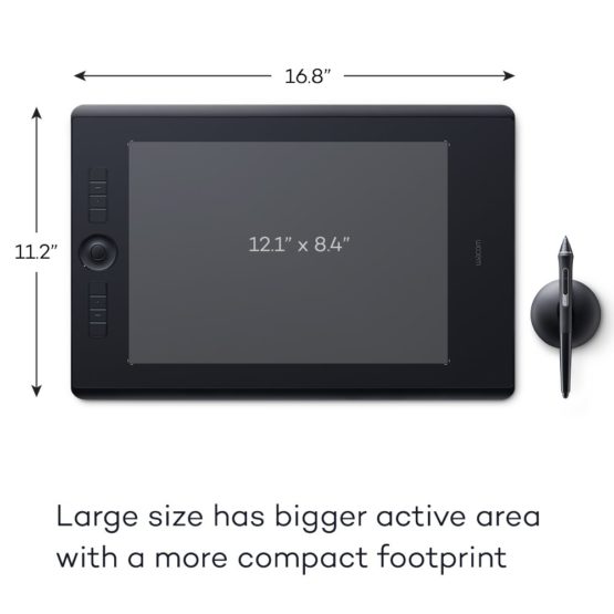 Wacom Intuos Pro Pen Tablet (Size: L) / Large Professional Graphic Tablet incl. Wacom Pro Pen 2 with Replacement Tips / Compatible with Windows & Apple, Black - Image 4