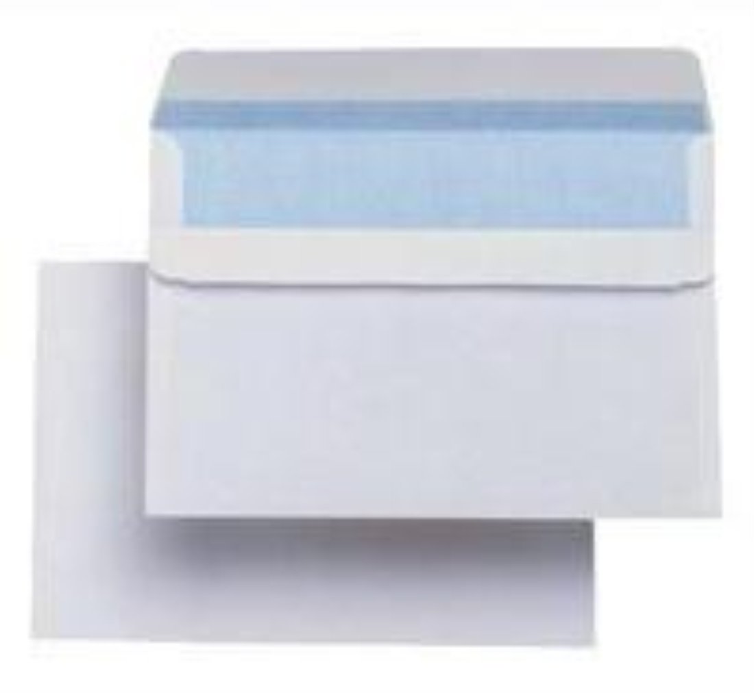 Q-Connect C6 Envelope Wallet Self Seal 90gsm White (Pack of 1000) 7042